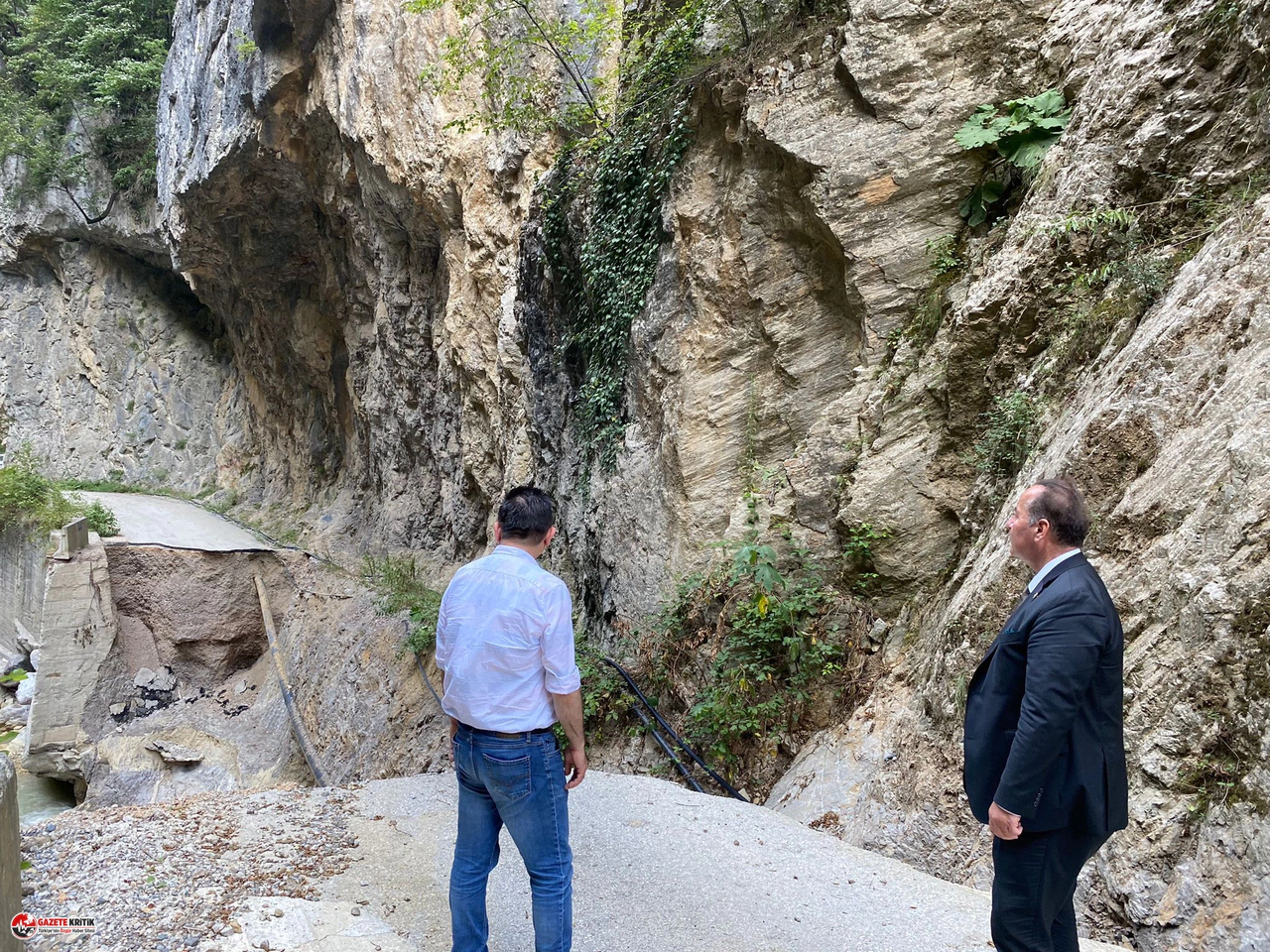 CHP'Lİ AKAY: İKTİDAR SELDE ÇÖKEN ŞEKER KANYONU YOLU İÇİN VERDİĞİ SÖZÜ TUTMADI