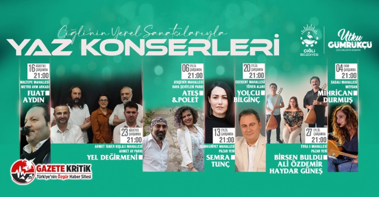 Çiğli Yaz Konserlerinde Sahne Yerel Sanatçıların