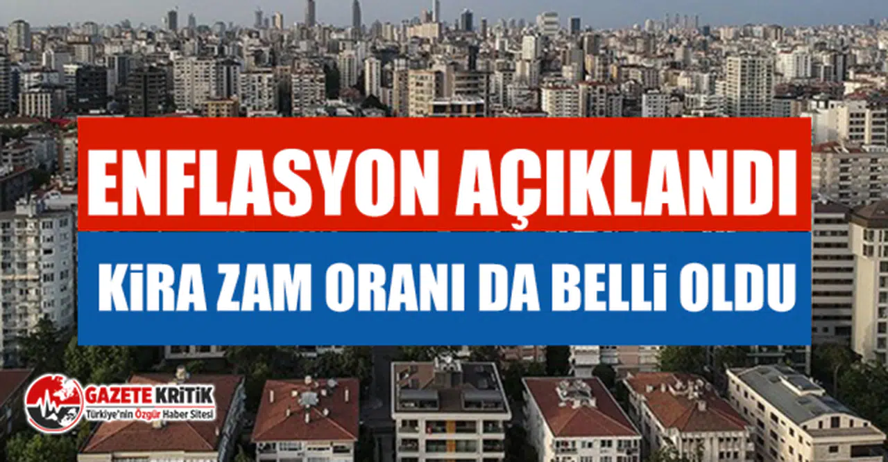 Enflasyon açıklandı kira zam oranı da belli oldu