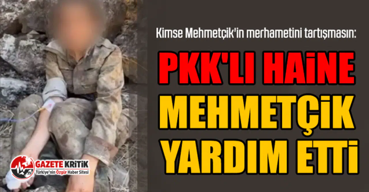Kimse Mehmetçik'in merhametini tartışmasın: PKK'lı haine Mehmetçik yardım etti