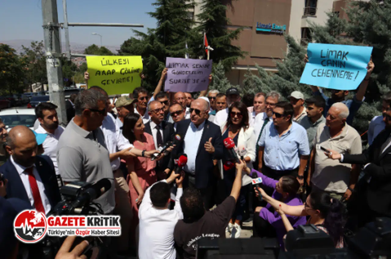 Özdağ'dan Limak Holding önünde 'Akbelen' eylemi