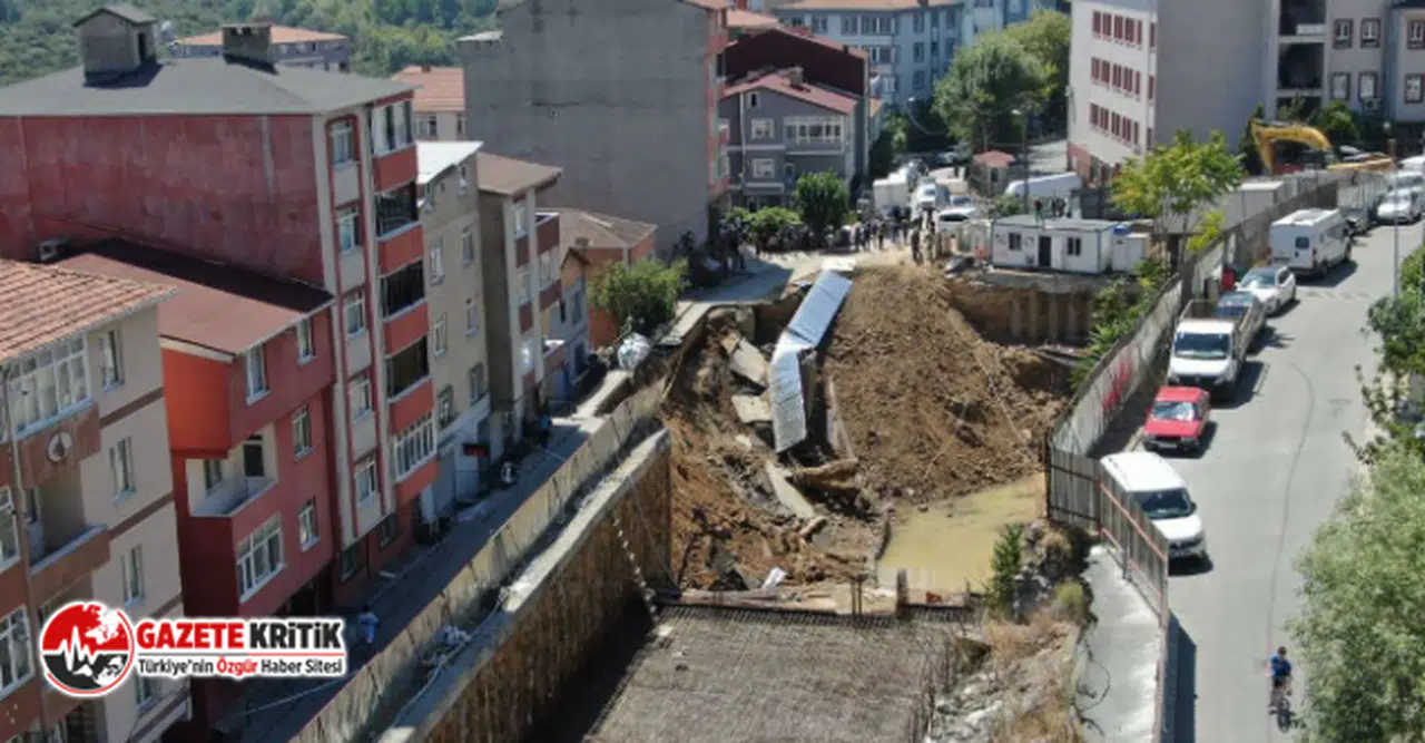 Sarıyer'de yol çöktü! Binalar tahliye edildi