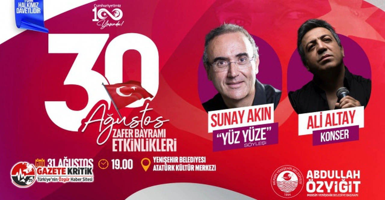 Yenişehir Belediyesi, Sunay Akın ve Ali Altay’ı Mersinlilerle buluşturuyor
