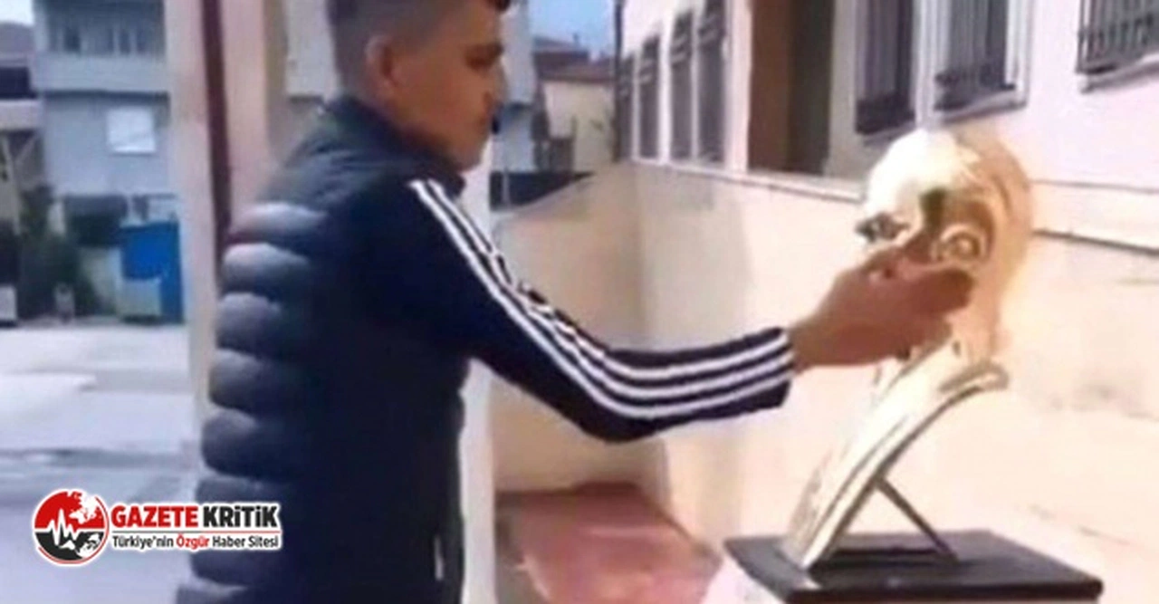 Atatürk büstüne saldıran şahıs Yeniden Refah Partisi üyesi oldu