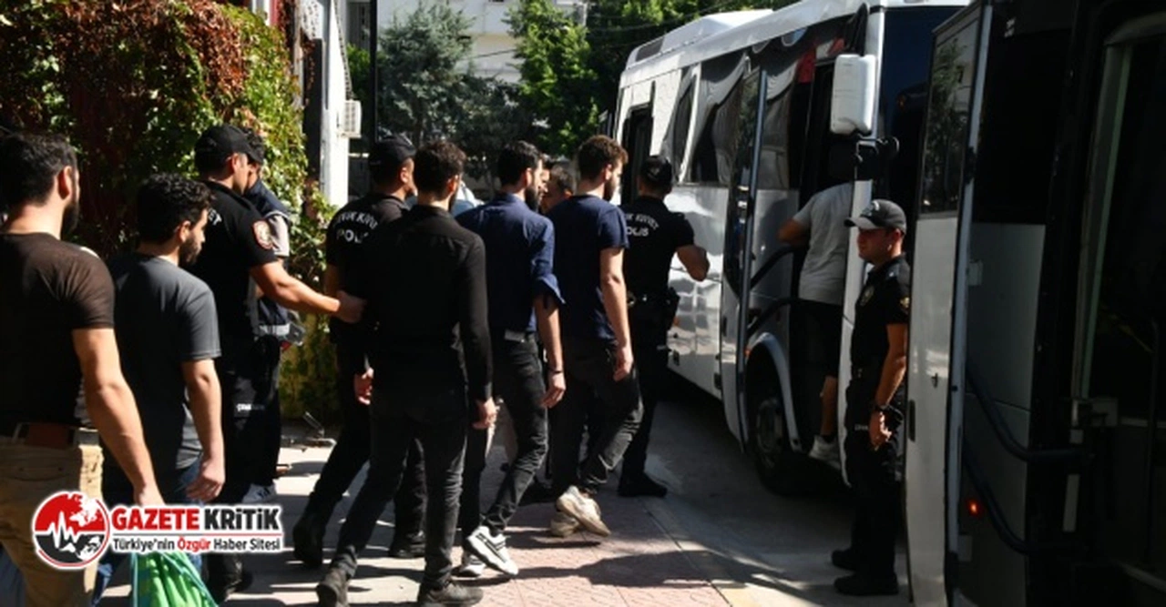 Mersin Yenişehir Belediyesi zabıtası bir iş yerinde 28 kaçak göçmen tespit etti
