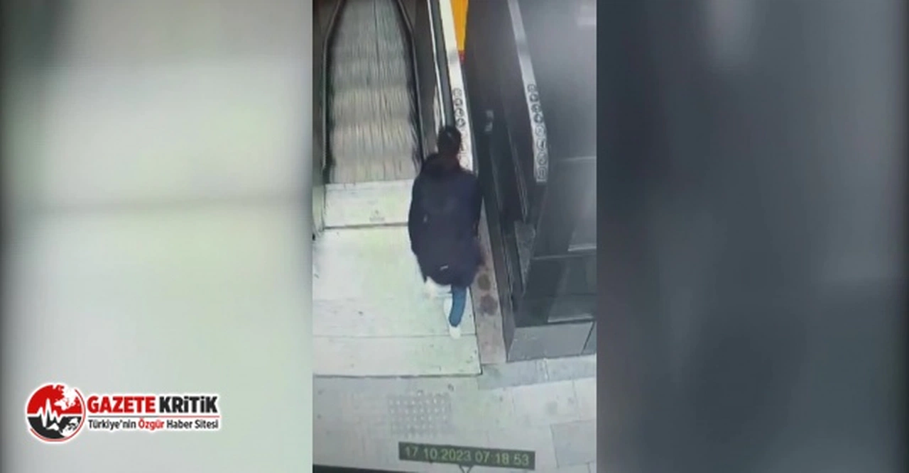 İBB'nin metrolardaki yürüyen merdivenlerine yönelik sabotaj görüntülerine bir yenisi eklendi