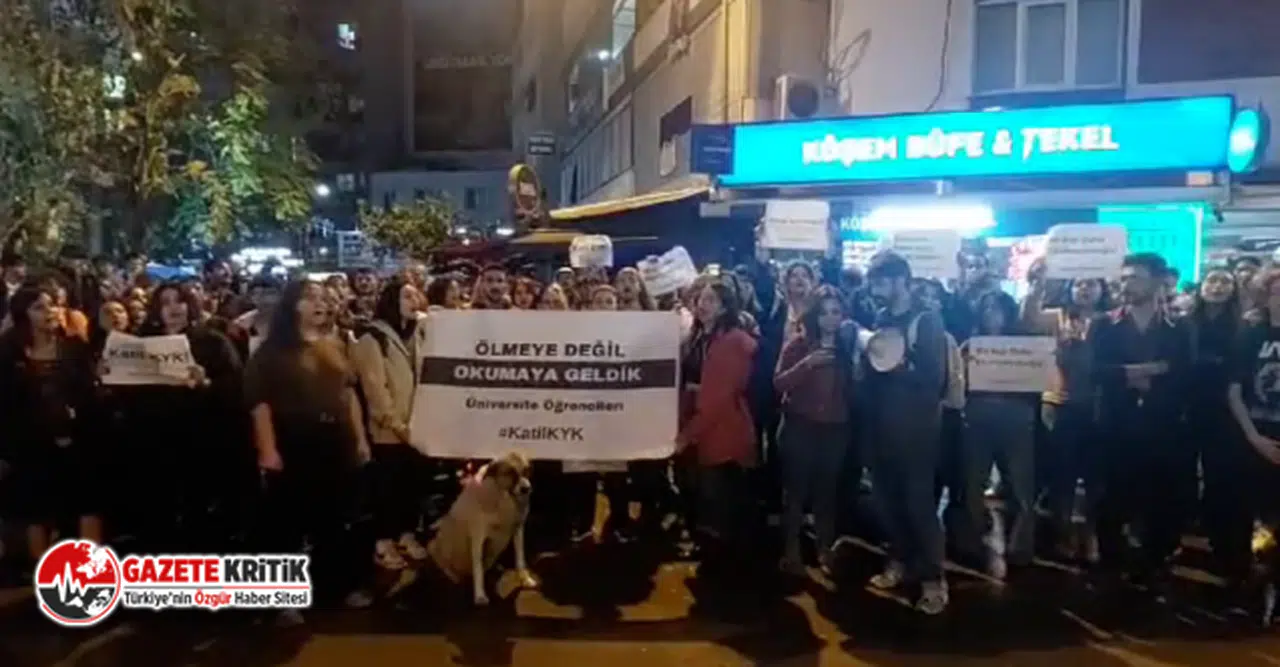 İZMİR’DE ÜNİVERSİTE ÖĞRENCİLERİNDEN “KYK” PROTESTOSU: “ÖLMEYE DEĞİL OKUMAYA GELDİK”