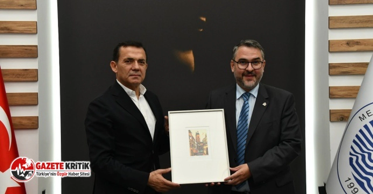 Mersin Yenişehir Belediye Başkanı Abdullah Özyiğit, Alman mevkidaşı Marc Weigel’ı ağırladı