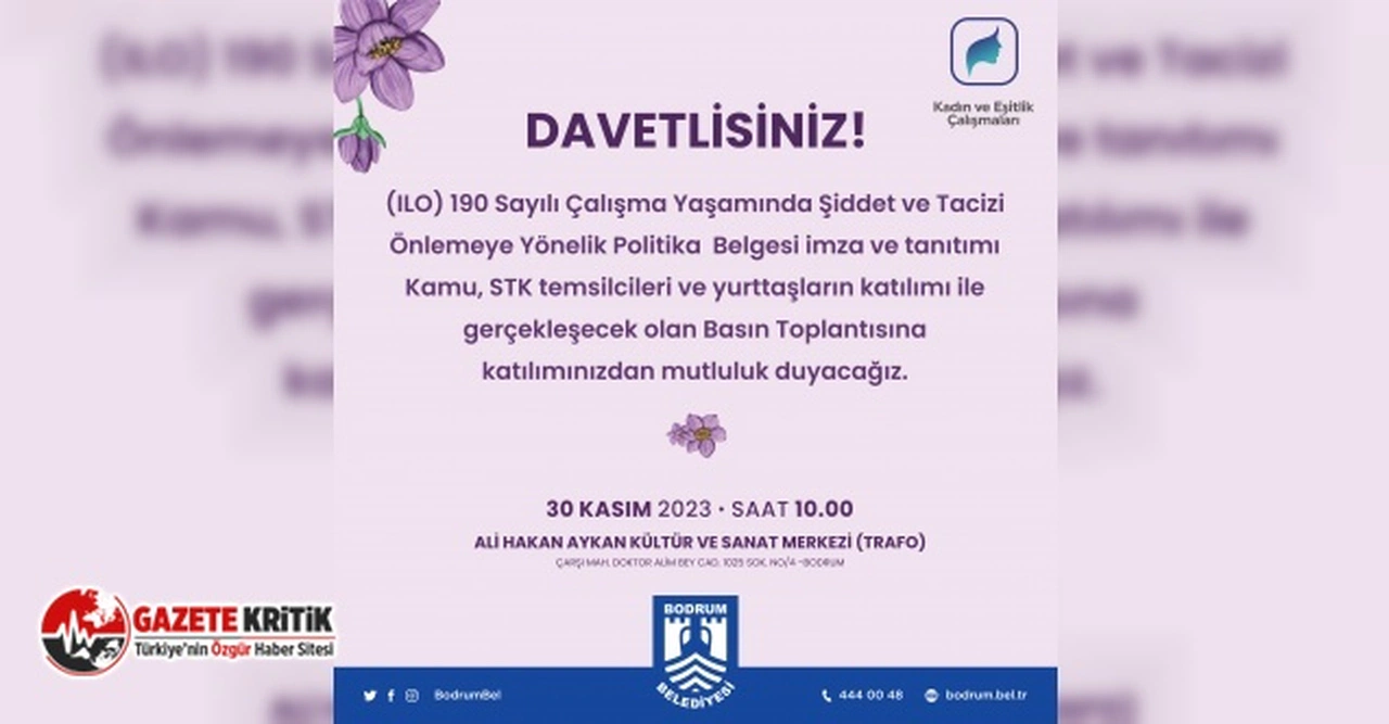 BODRUM BELEDİYESİ, İLO 190 POLİTİKA BELGESİNİ İMZALIYOR