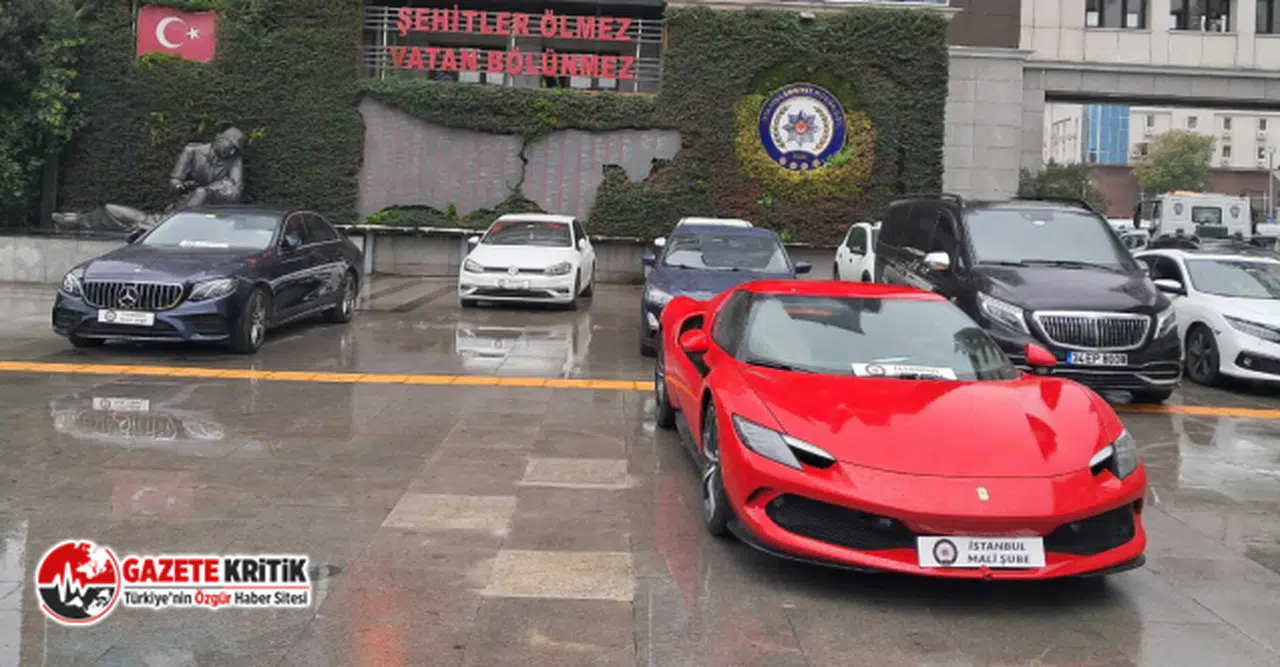 DİLAN VE ENGİN POLAT ÇİFTİNE AİT LÜKS ARAÇLAR EMNİYET MÜDÜRLÜĞÜ’NDE SERGİLENDİ