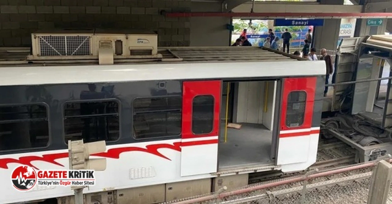 İzmir'de metro raydan çıktı, duvara çarptı
