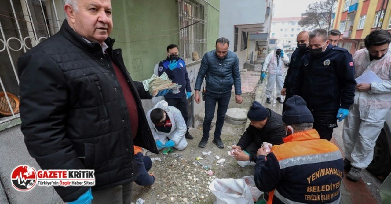 Çöp evden 20 bin TL çıktı
