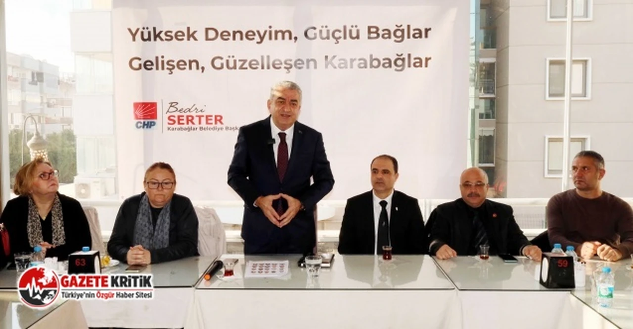 Karabağlar Belediye Başkan Aday Adayı Bedri Serter muhtarlarla buluştu