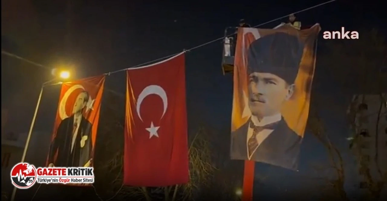 Mansur Yavaş, Suudi Arabistan Büyükelçiliği’nin sokağını Atatürk posterleriyle donattı