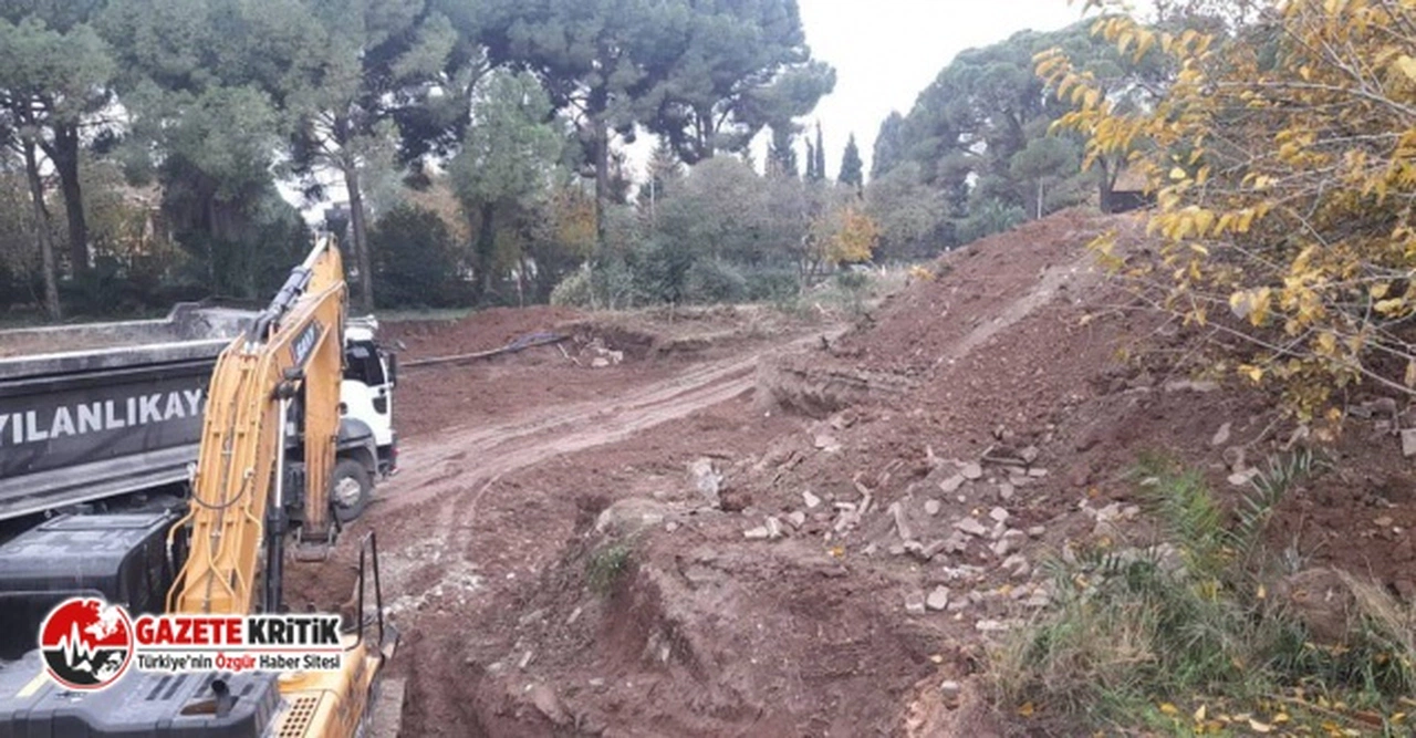 Tepki çekmişti: Bornova Anadolu Lisesi içindeki inşaat durduruldu