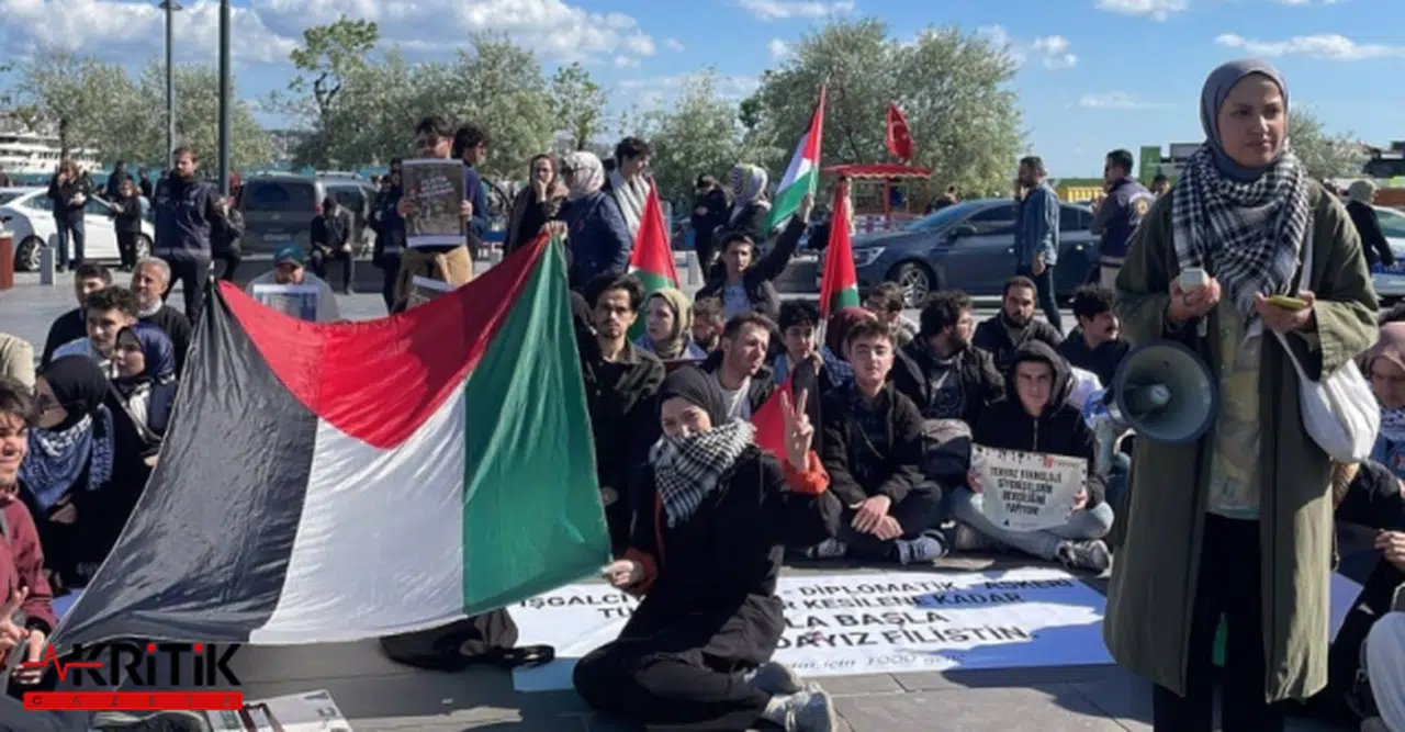 Filistin İçin Bin Genç'ten oturma eylemi: Ekrem İmamoğlu'na tepki!