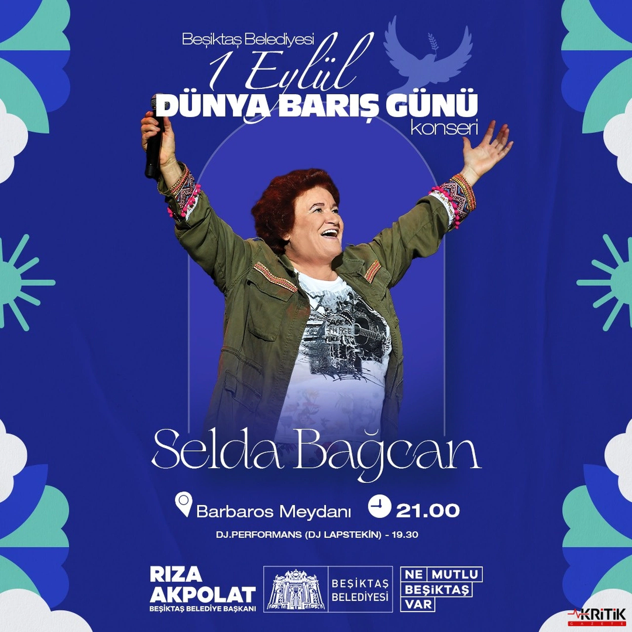 BEŞİKTAŞ BELEDİYESİ'NDEN  DÜNYA BARIŞ GÜNÜ'NDE SELDA BAĞCAN KONSER