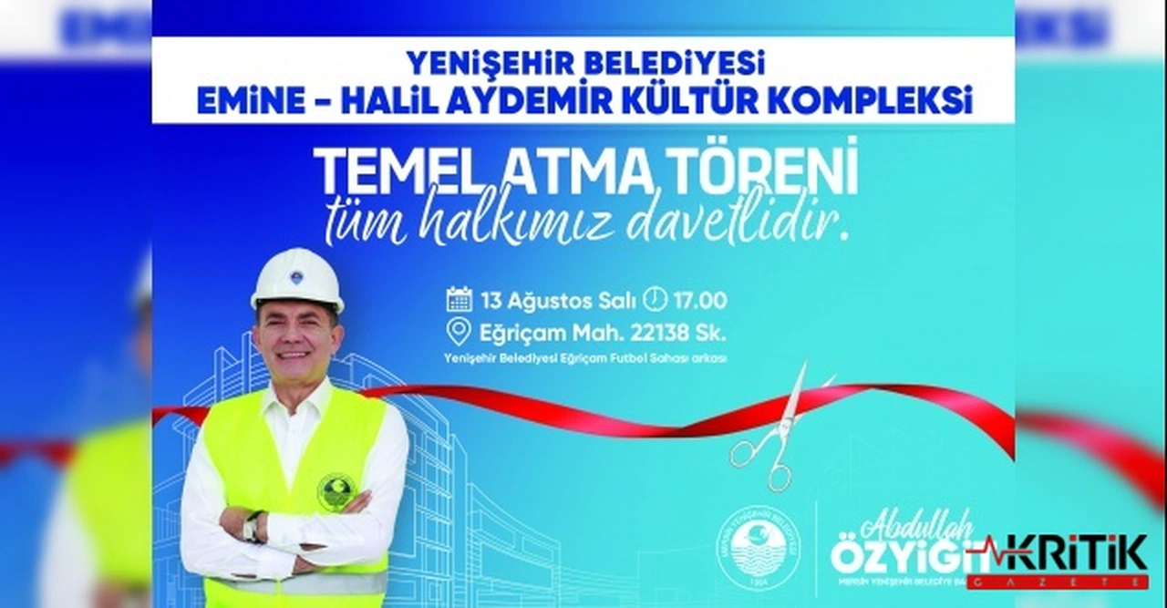 Mersin Yenişehir Belediyesi yeni kültür kompleksinin temelini yarın atıyor