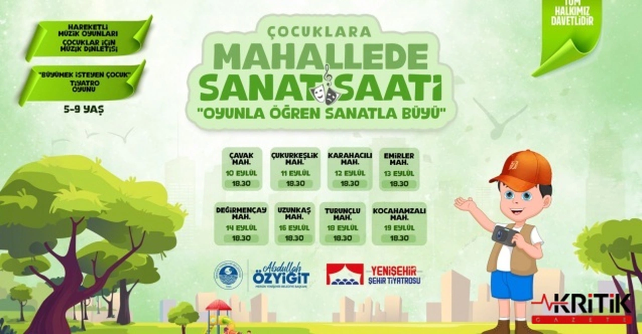 Mersin Yenişehir Belediyesinden kırsal mahallelerde çocuklar için renkli etkinlikler
