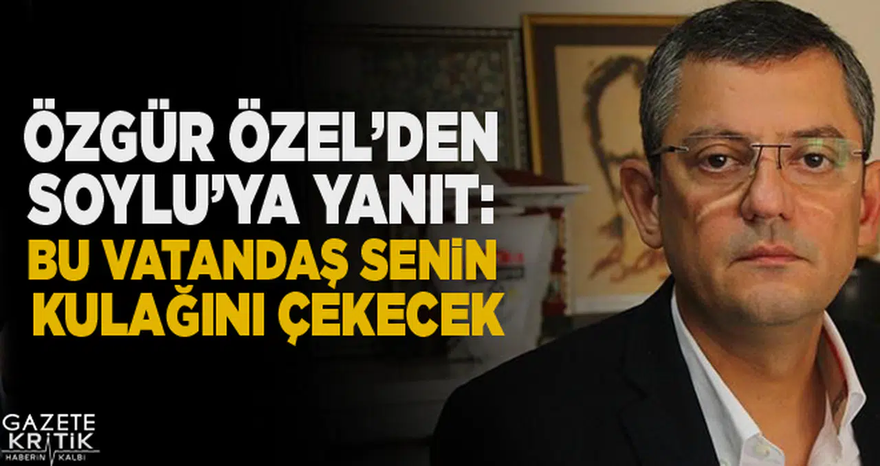 CHP'li Özgür Özel'den Soylu'ya yanıt