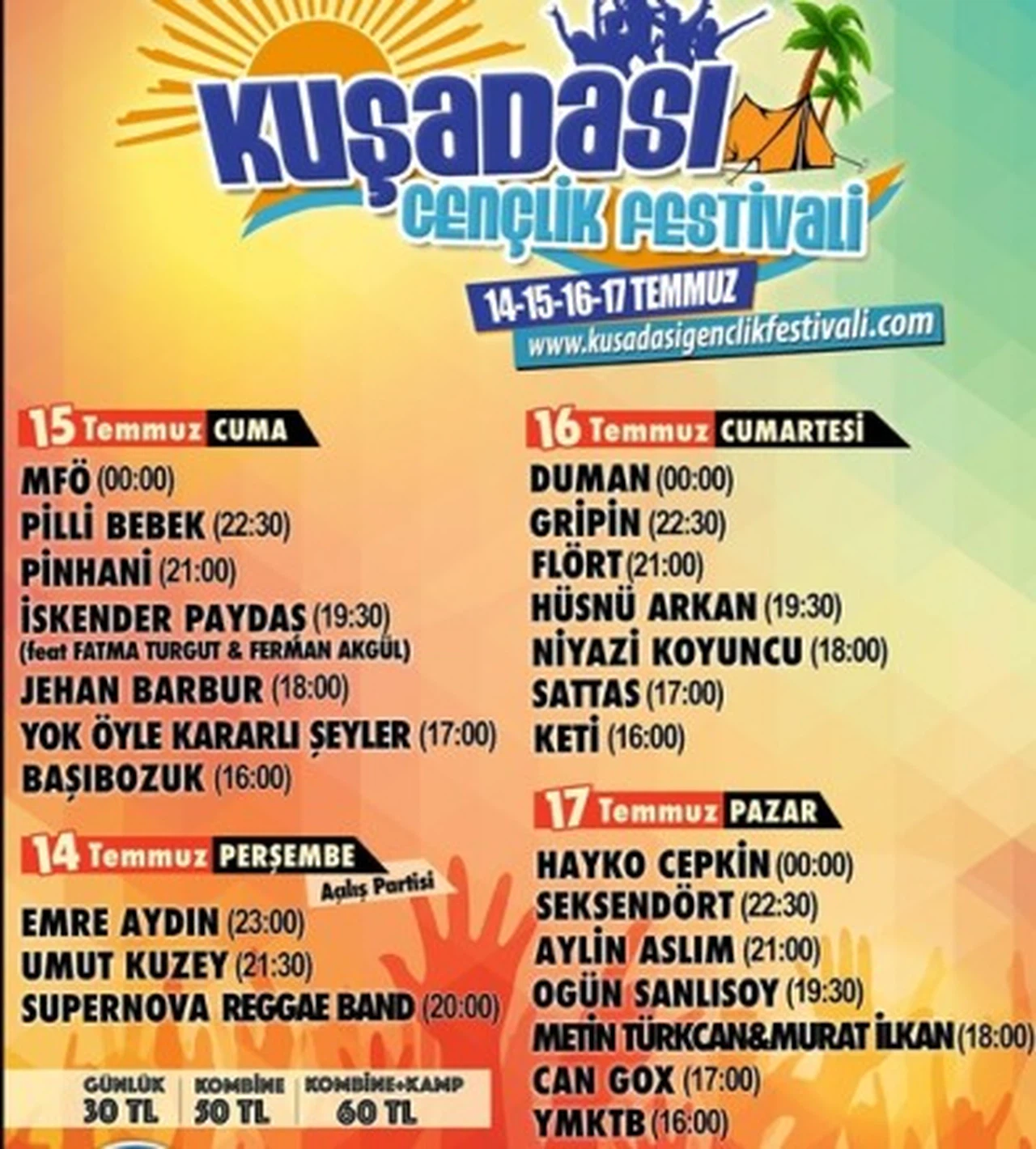 KUŞADASI GENÇLİK FESTİVALİ BUGÜN BAŞLIYOR