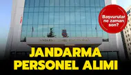 Jandarma'ya 135 muvazzaf subay alımı için başvurular 12-26 Ekim'de e-Devlet üzerinden yapılacak