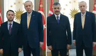 Cumhurbaşkanı Erdoğan, Adalet ve İçişleri Bakanları ile Cumhurbaşkanlığı'nda bir araya geldi
