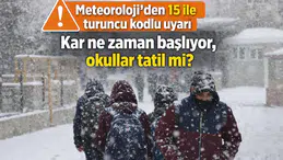 Meteoroloji'den 15 ile turuncu kodlu uyarı: Kar ne zaman başlıyor, okullar tatil mi?