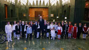 Cumhurbaşkanı Erdoğan, 23 Nisan’da çocukları Cumhurbaşkanlığı Külliyesi’nde kabul etti