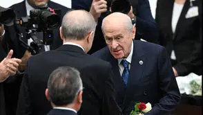 Cumhurbaşkanı Erdoğan, TBMM açılışında MHP lideri Devlet Bahçeli ile görüştü
