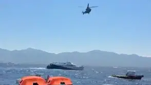 Girne'de gemi faciası: TCG Işın arama-kurtarma çalışmalarına katıldı