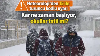 Meteoroloji'den 15 ile turuncu kodlu uyarı: Kar ne zaman başlıyor, okullar tatil mi?