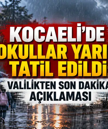 Kocaeli'de Okullar Tatil Edildi! Valilik Açıkladı: 15 Ekim'de Eğitime 1 Gün Ara Verildi