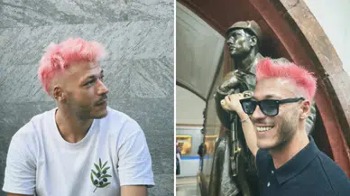 Kubilay Aka’dan yeni imaj: Saçlarını pembe yaptı