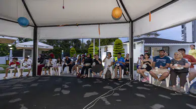 Mersin'de özel gereksinimli bireyler açık hava sinemasında keyifli anlar yaşadı