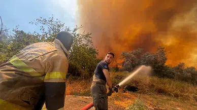 Bornova Gökdere’de yangınla mücadele devam ediyor!