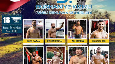 Burhaniye'de 9. Yağlı Pehlivan Güreşleri 18 Temmuz 2025'te düzenlenecek!