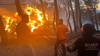 Buca’daki Orman Yangını Kontrol Altına Alındı, Ekipler Gece Boyu Mücadele Etti