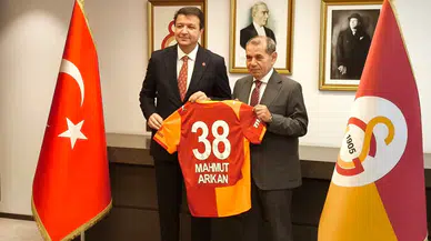 Saadet Partisi Lideri Arıkan, Galatasaray Başkanı Dursun Özbek’i ziyaret etti