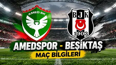 Amedspor-Beşiktaş maçının ilk 11’leri belli oldu: Zirveyi değiştirecek karşılaşma