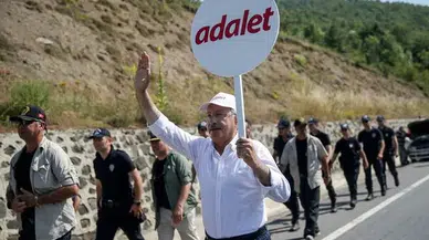 Muhabirimiz Haydar Koçak Adalet Yürüyüşü'nde Kılıçdaroğlu'nun yanında