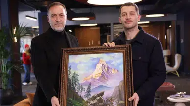 MHP lideri Devlet Bahçeli’nin Uraz Kaygılaroğlu’na hediye ettiği Bozkurt tablosu gündem oldu