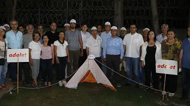 Antalya'da CHP'nin 'adalet çadırı' kaldırıldı