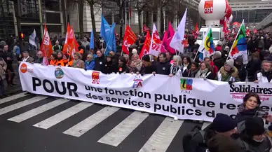 Fransa'da binlerce kamu çalışanı greve başladı