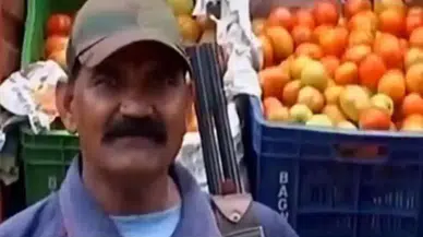 Hindistan'da fiyatı iki katına çıkan domatese silahlı koruma