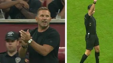 Galatasaray'ın hazırlık maçında tansiyon yükseldi: Okan Buruk kırmızı kart gördü