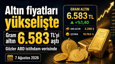 Altın fiyatları yükselişte: Gram altın 6.583 TL’yi aştı
