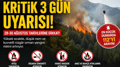 Orman Yangını Uyarısı: Bakan Yumaklı'dan 28-30 Ağustos için kritik çağrı