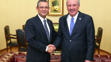 CHP GENEL BAŞKANI ÖZGÜR ÖZEL, MEMLEKET PARTİSİ GENEL BAŞKANI İNCE İLE BİR ARAYA GELDİ