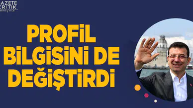 Ekrem İmamoğlu Twitter'daki profiline de güncelledi